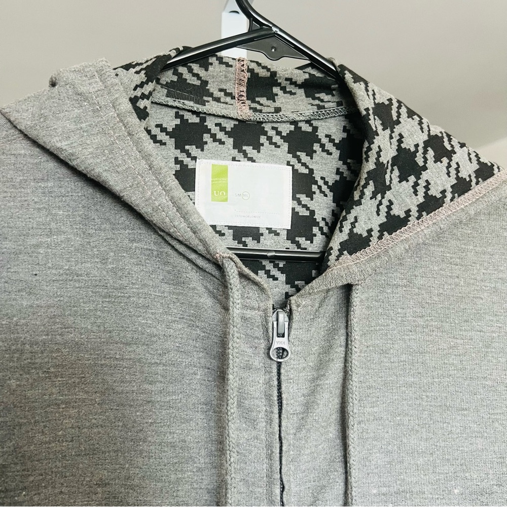 VTG Urban Outfitters Cape Gray SZ M/L Zip-Up Hoodie Hipster Retro Pockets Boho - Picture 4 of 16